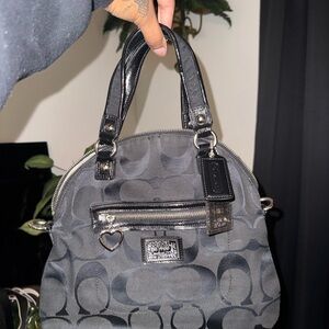 Coach Black Signature Satchel Bag